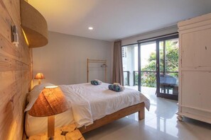 Deluxe appartement, balkon, uitzicht op tuin | Gratis wifi