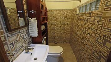 Shower, bidet, towels
