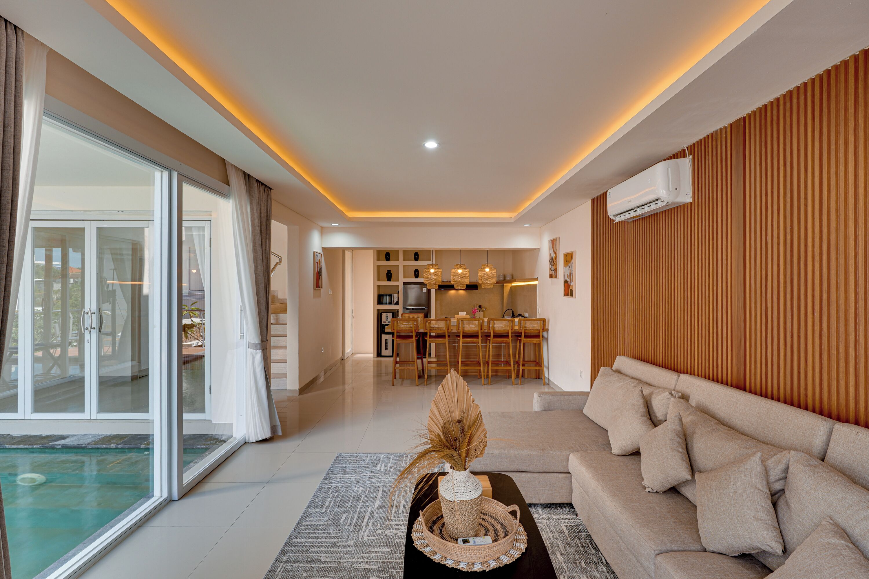Villa, Balcony, Pool View | Living room