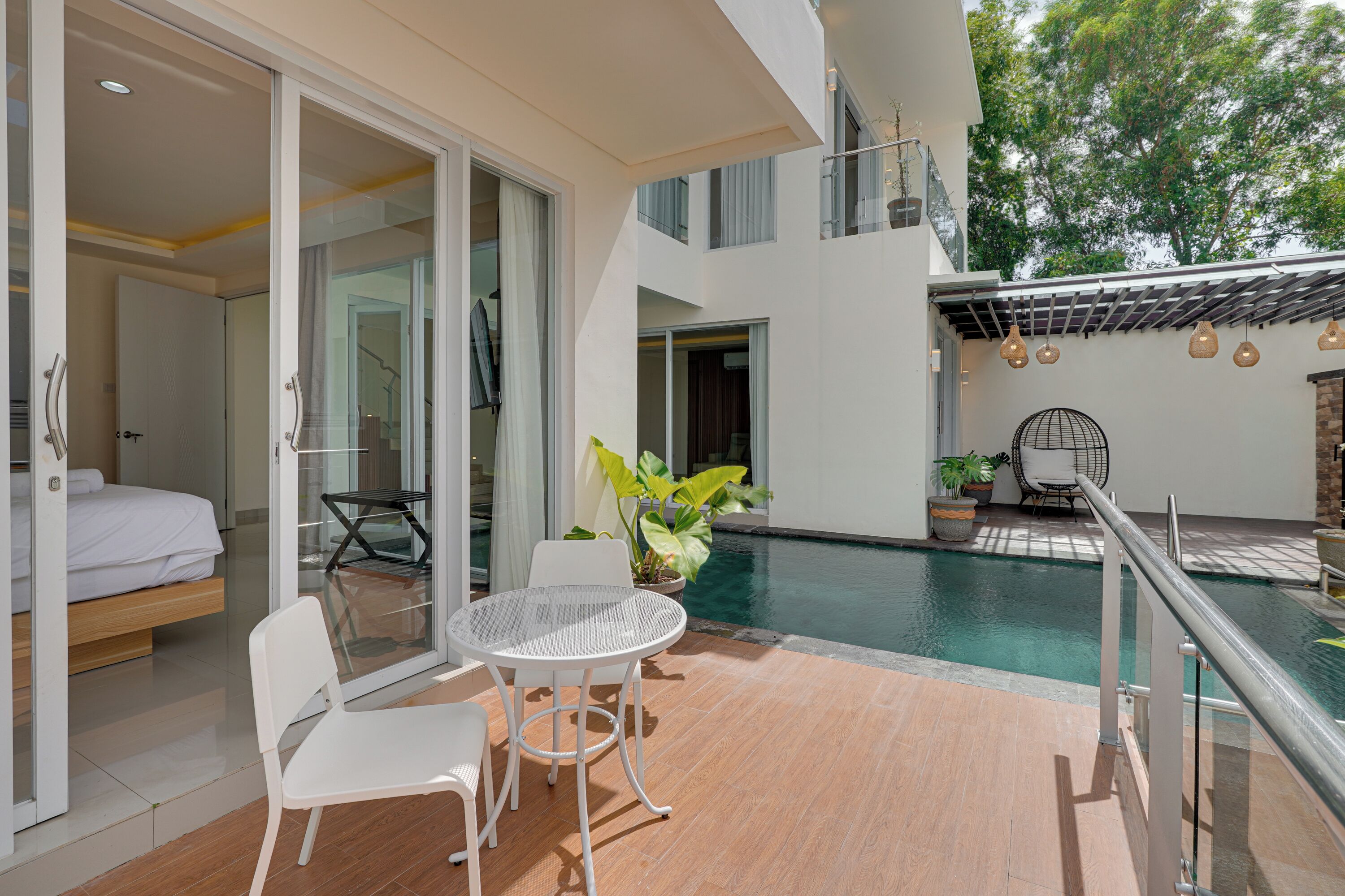Villa, Balcony, Pool View | Outdoor dining