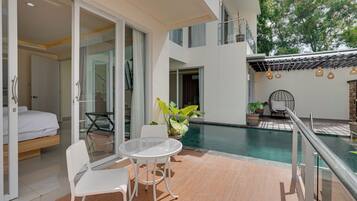 Villa, Balcony, Pool View | Outdoor dining