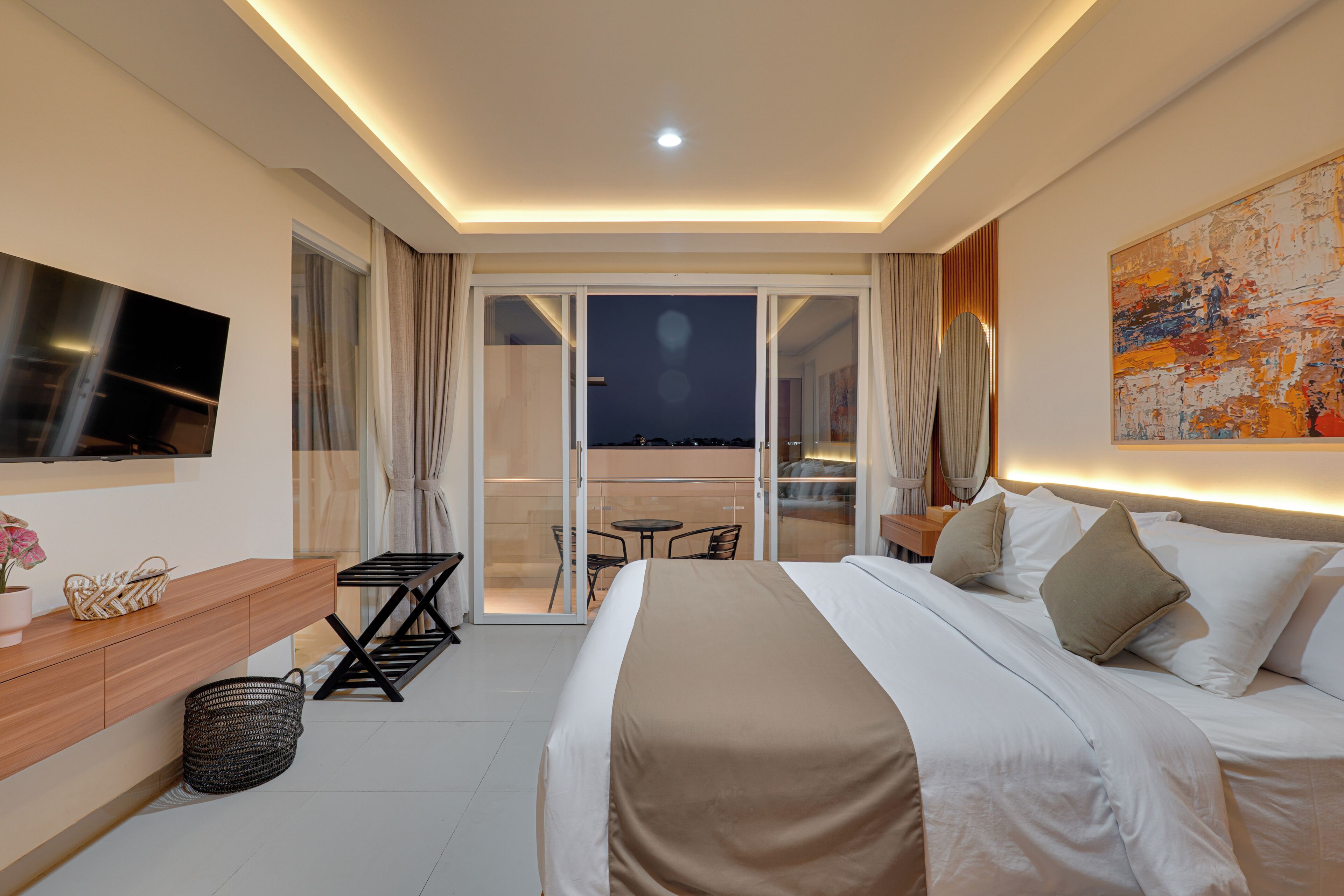 Villa, balcon, vue piscine