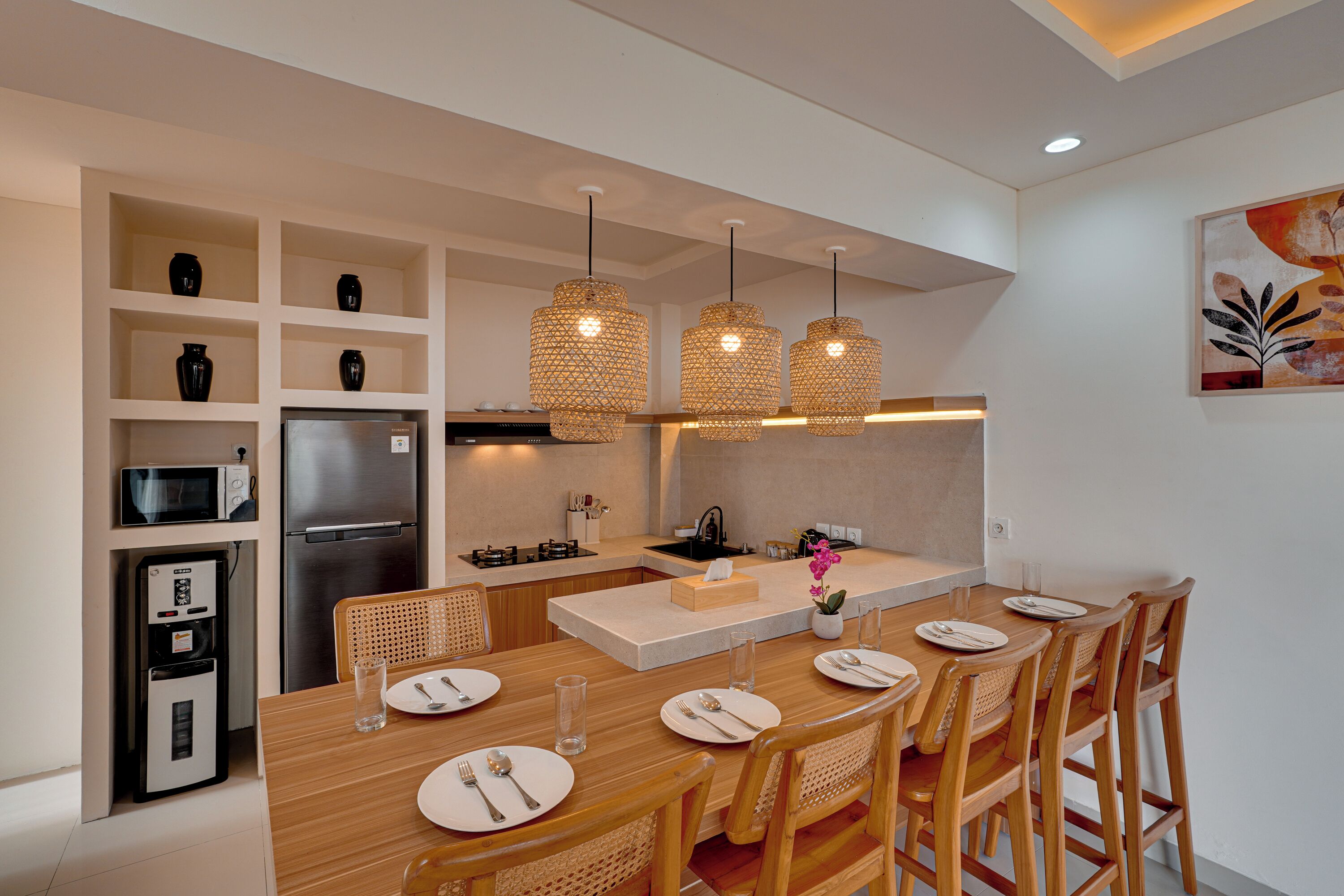 Villa, Balcony, Pool View | Dining room