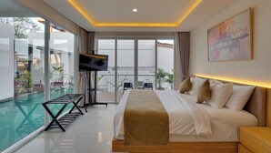 Vila, balkon, pemandangan kolam renang