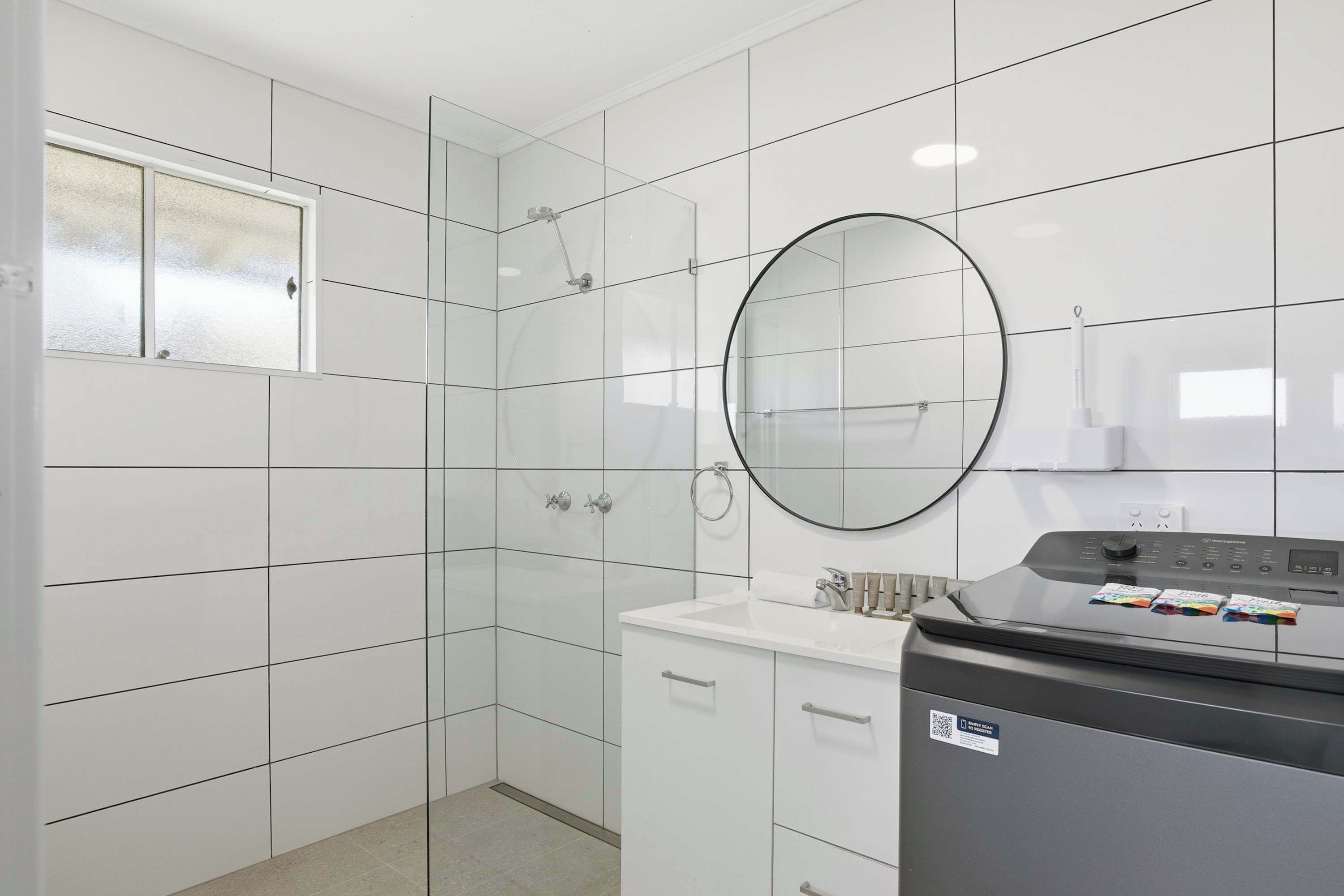 Shower, hair dryer
