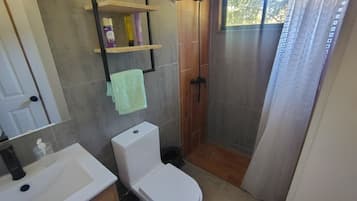 Secador de pelo, toallas, jabón y papel higiénico