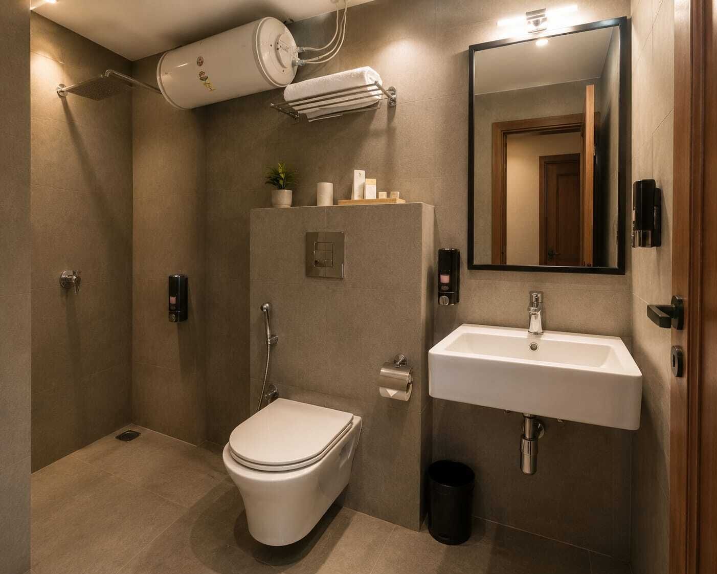 Comfort Room, 1 Queen Bed, City View | Bathroom