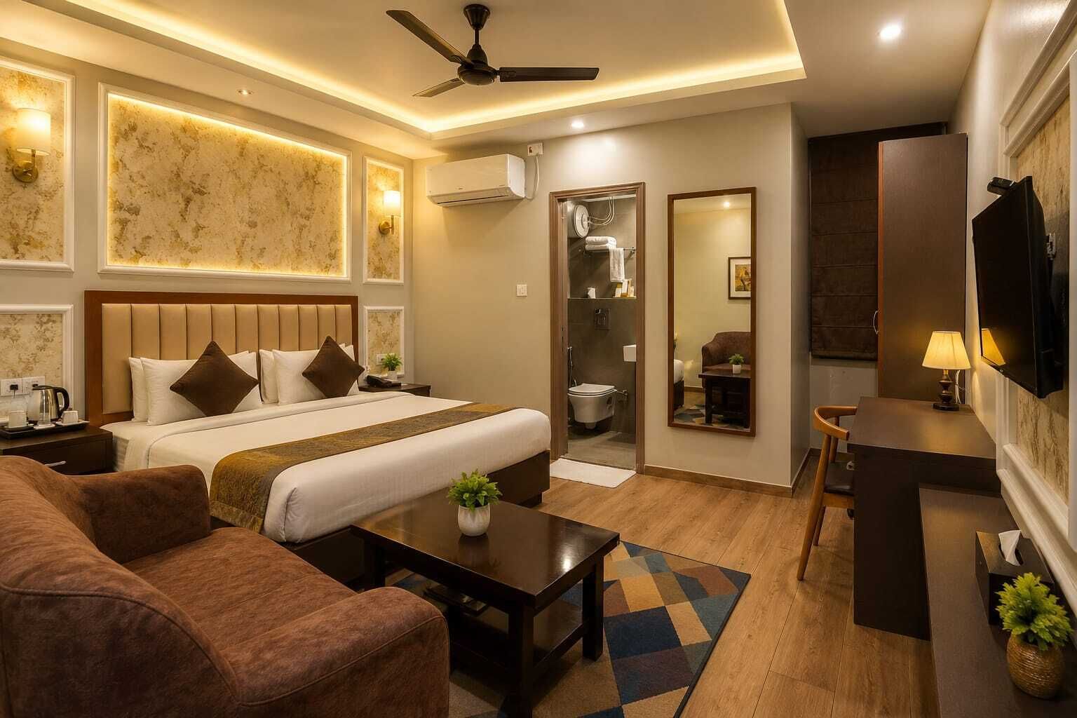Comfort Room, 1 Queen Bed, City View | WiFi (free)