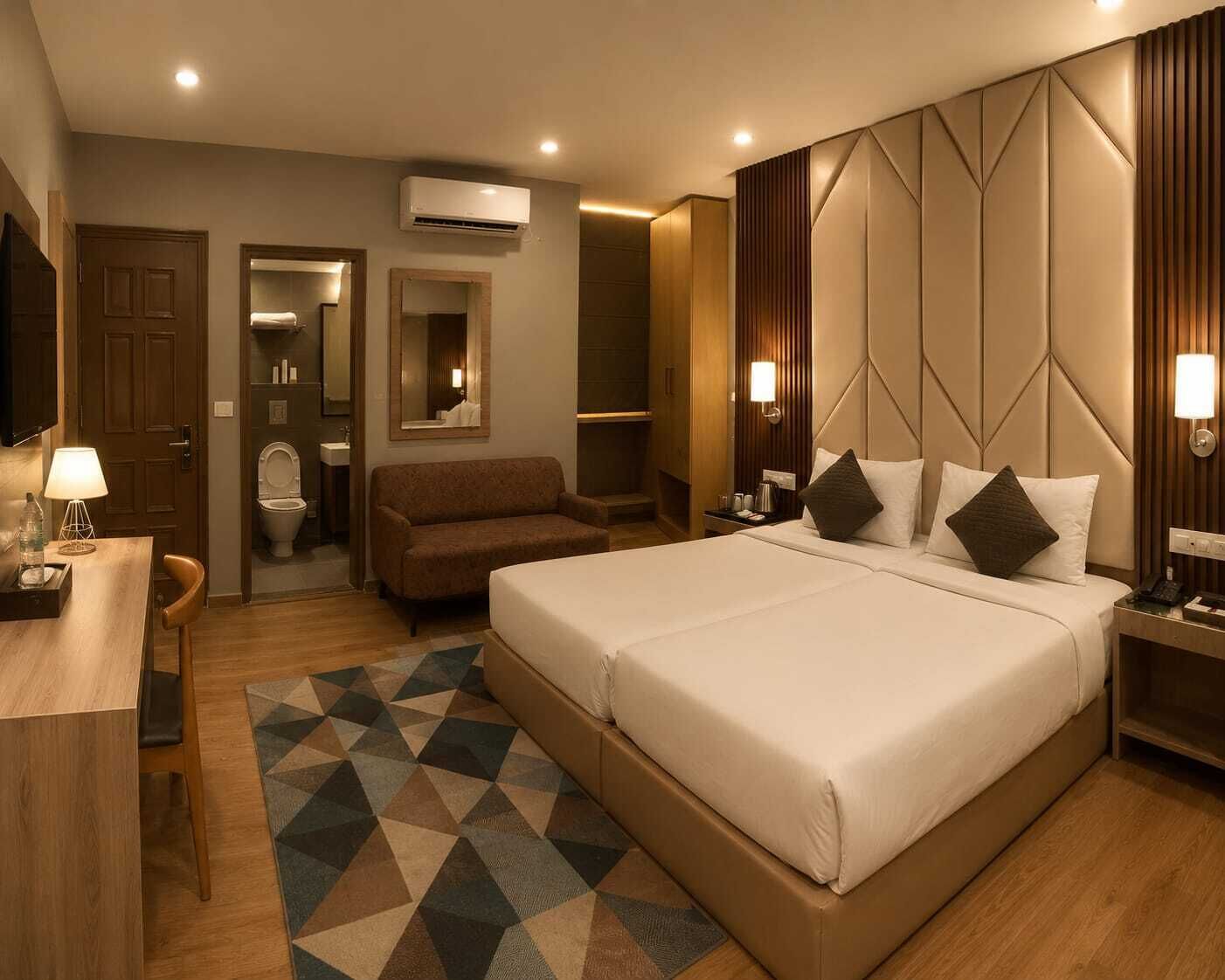 Comfort Room, 1 Queen Bed, City View | WiFi (free)