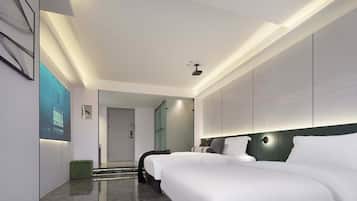 Chambre Familiale avec lits jumeaux, vue ville