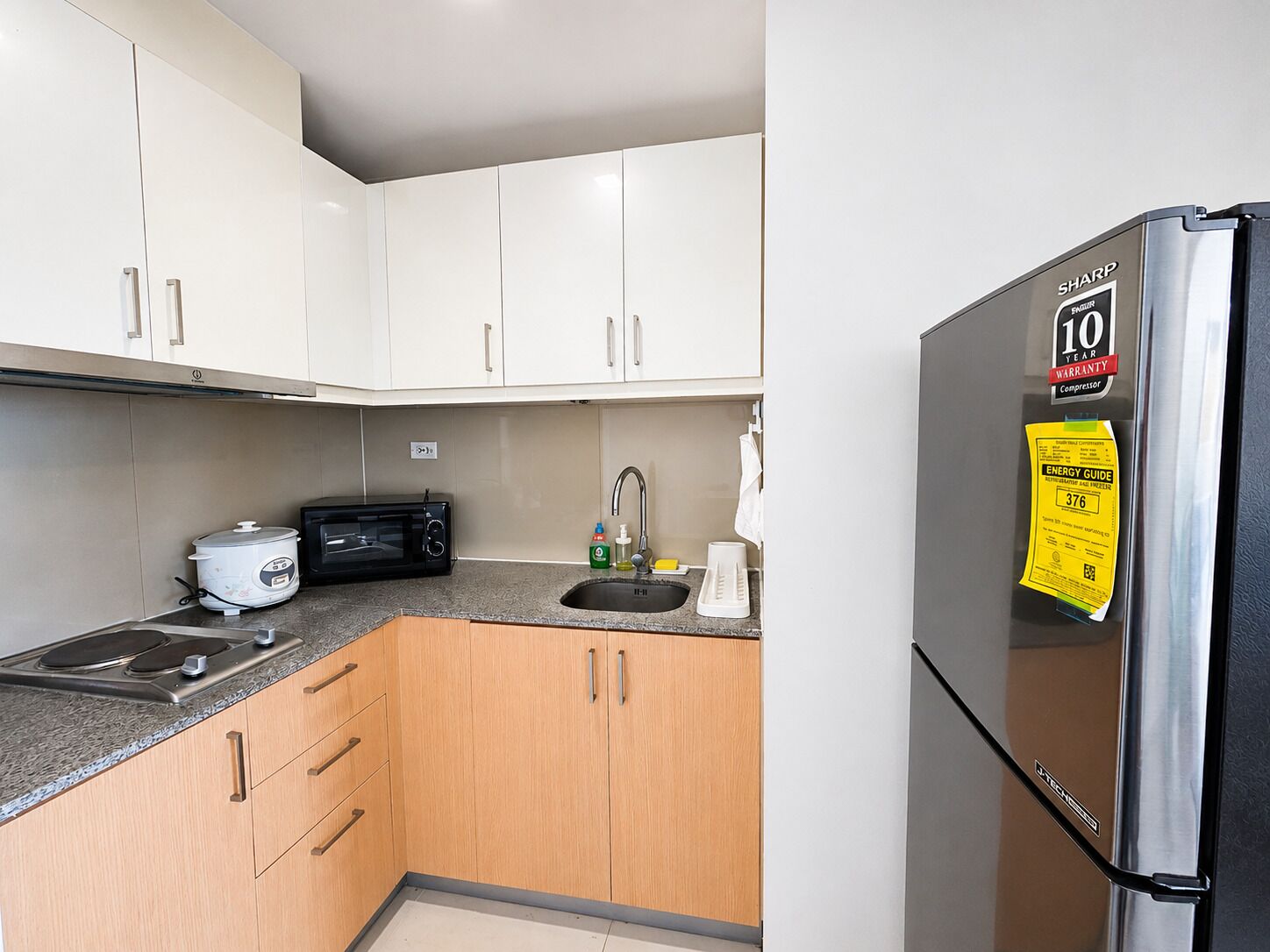 Deluxe Apartment, Balcony, City View | Private kitchen | Full-size fridge, microwave, stovetop, rice cooker