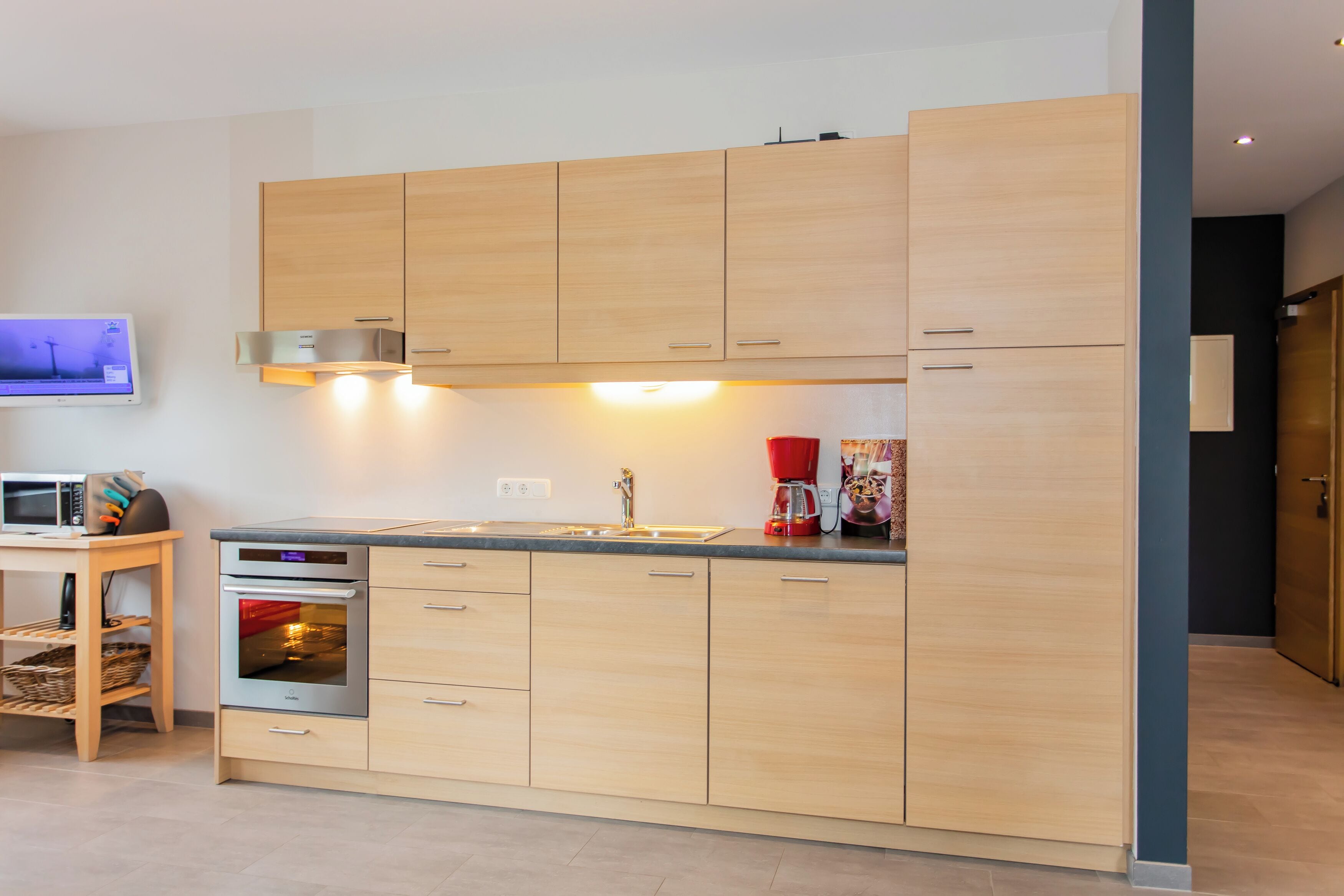 Superior-Apartment, Balkon, Bergblick | Eigene Küche