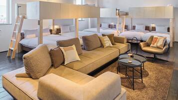 Deluxe Apartment, City View | Living area | 65-inch flat-screen TV with digital channels, Netflix, Hulu