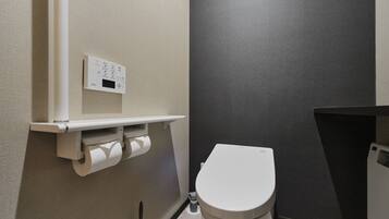 Deluxe Apartment, City View | Bathroom | Shower, hair dryer, slippers, towels