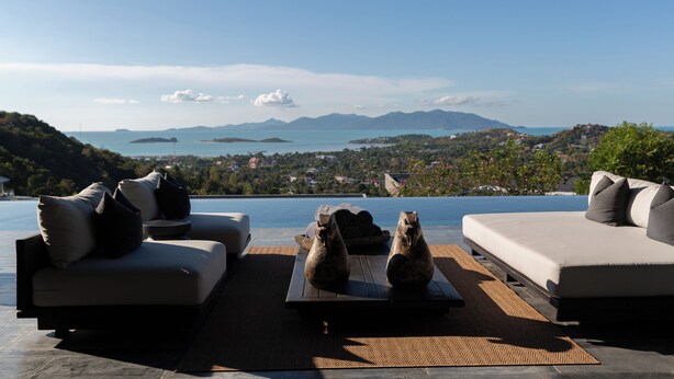 Villa, sjøutsikt | Terrasse/patio