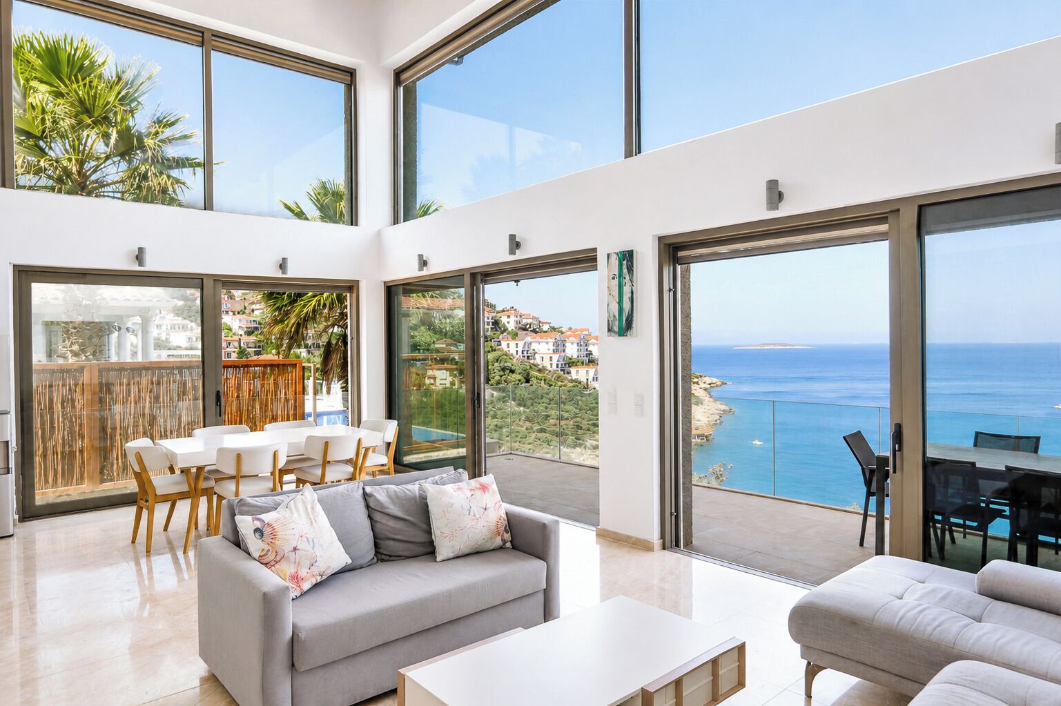 Villa, vue sur la mer | Aire de séjour