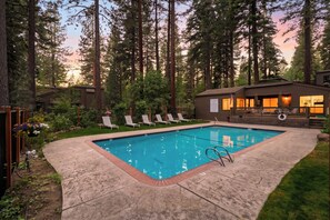 Pool - Beamed Ceilings + Pool + Balcony | Lake Tahoe + Diamond Peak | Juanita 2 (Incline Village)