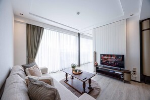 Leilighet, 1 dobbeltseng, ikke-røyk, aircondition | Oppholdsområde