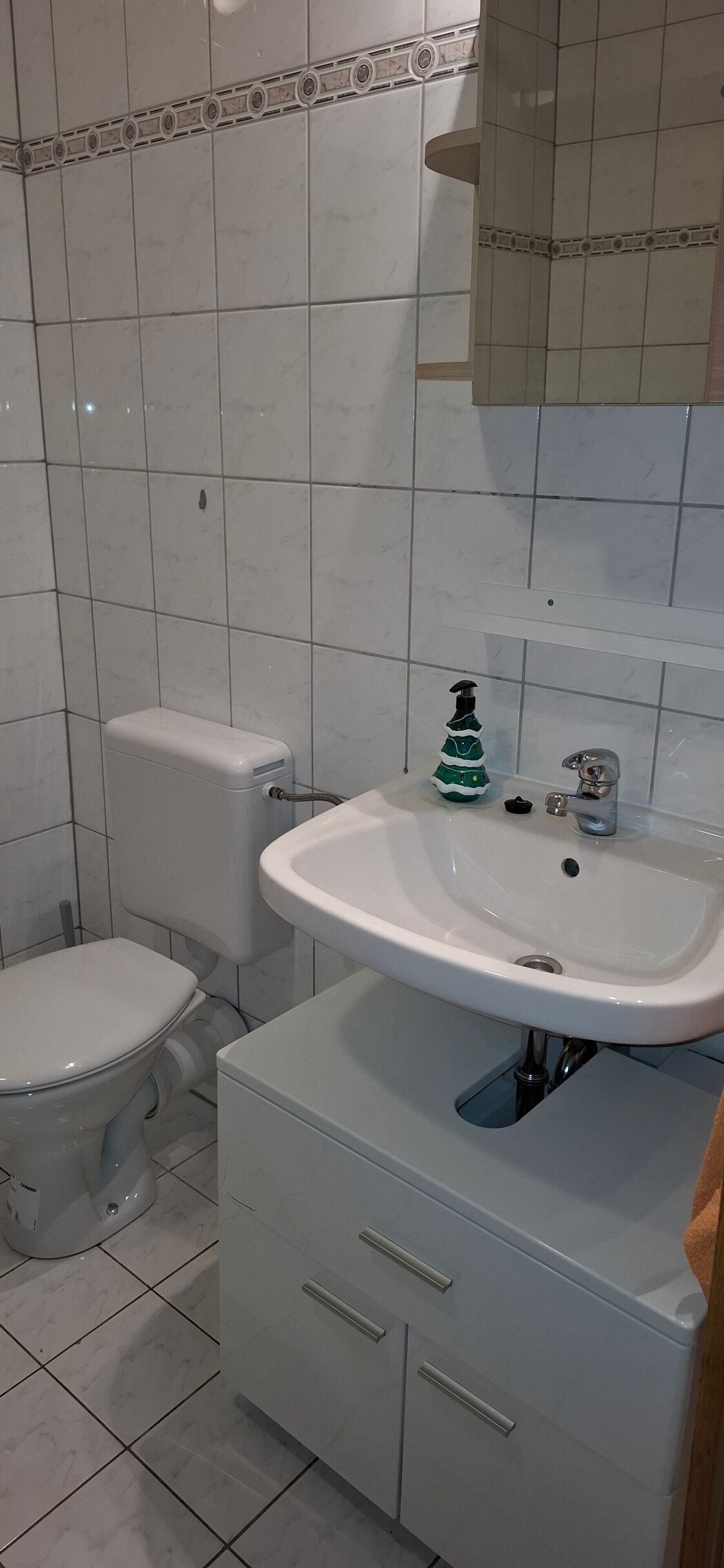 Een douche, een haardroger