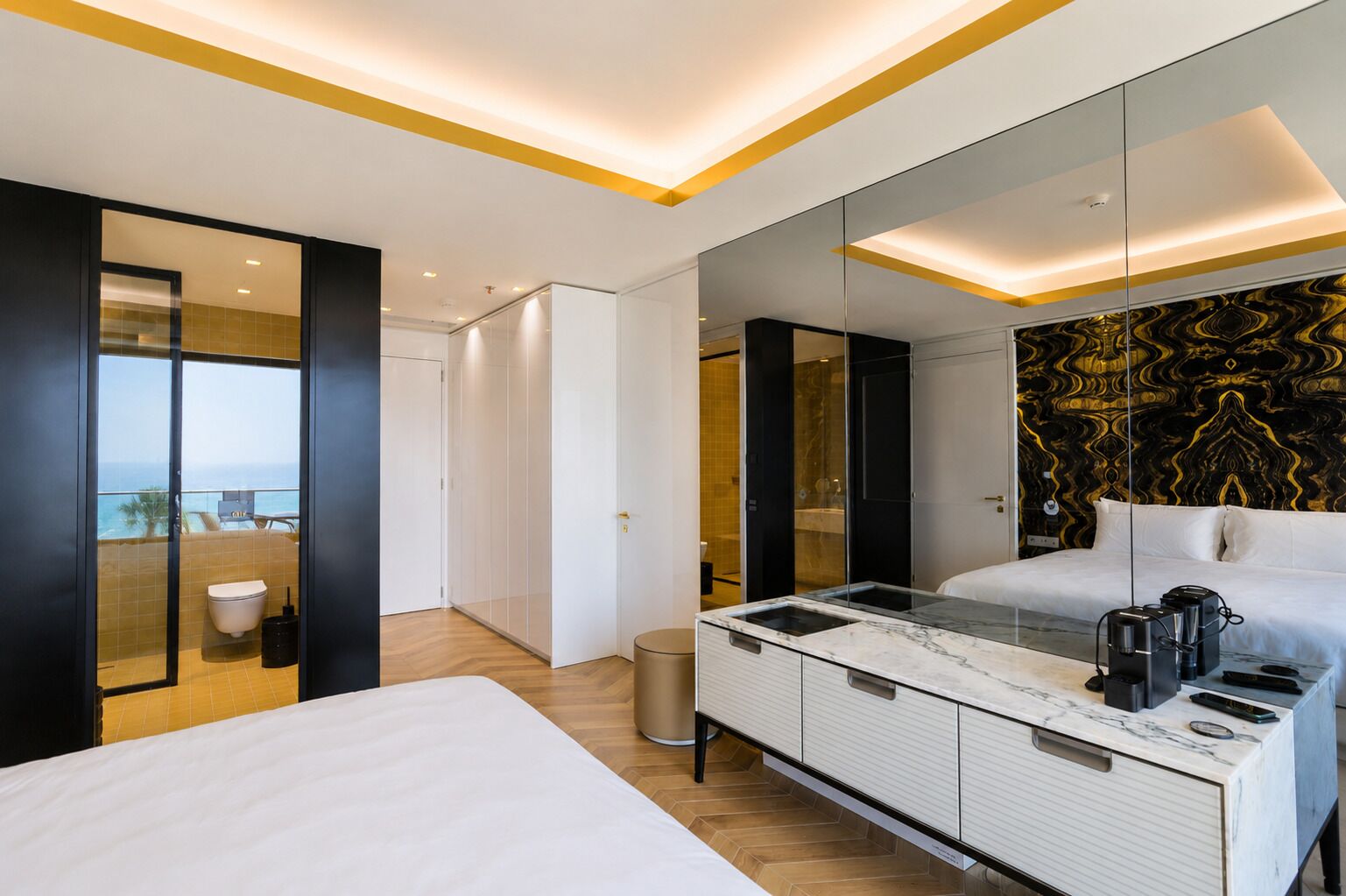 Superior-Doppelzimmer, Balkon, Meerblick | Zimmersafe, Schreibtisch, Verdunkelungsvorhänge, kostenloses WLAN