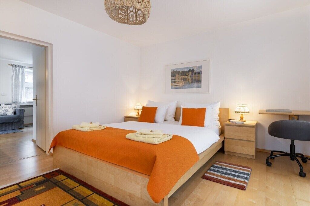Desk, iron/ironing board, travel cot, free WiFi