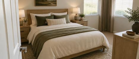 3 bedrooms, iron/ironing board, WiFi, bed sheets