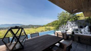 Villa, Sea View | Outdoor dining