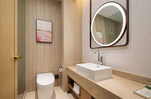 Regadera, amenidades de baño gratuitas, secadora de cabello, toallas 