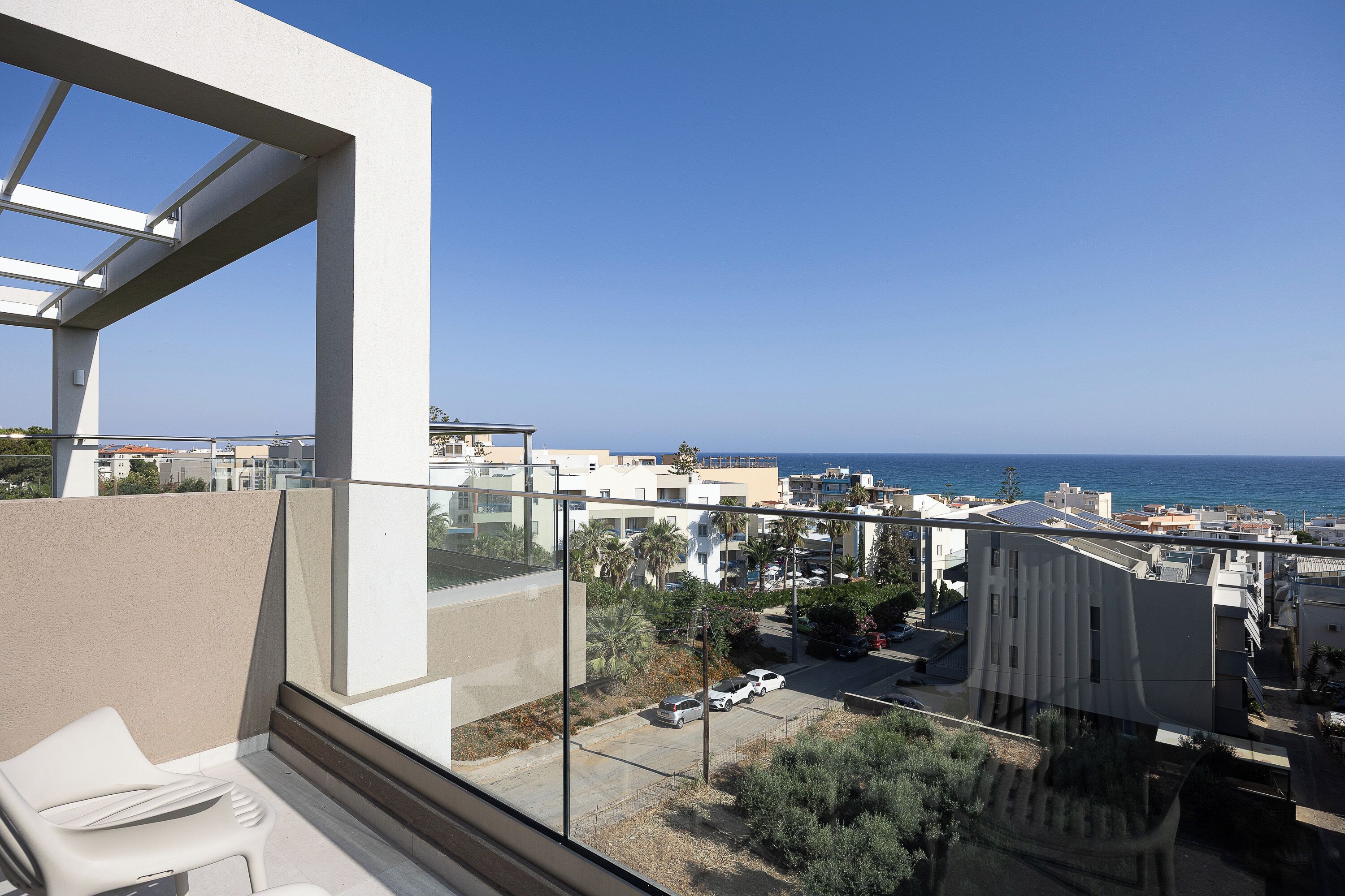 Superior suite, 1 slaapkamer, uitzicht op zee | Uitzicht vanaf balkon