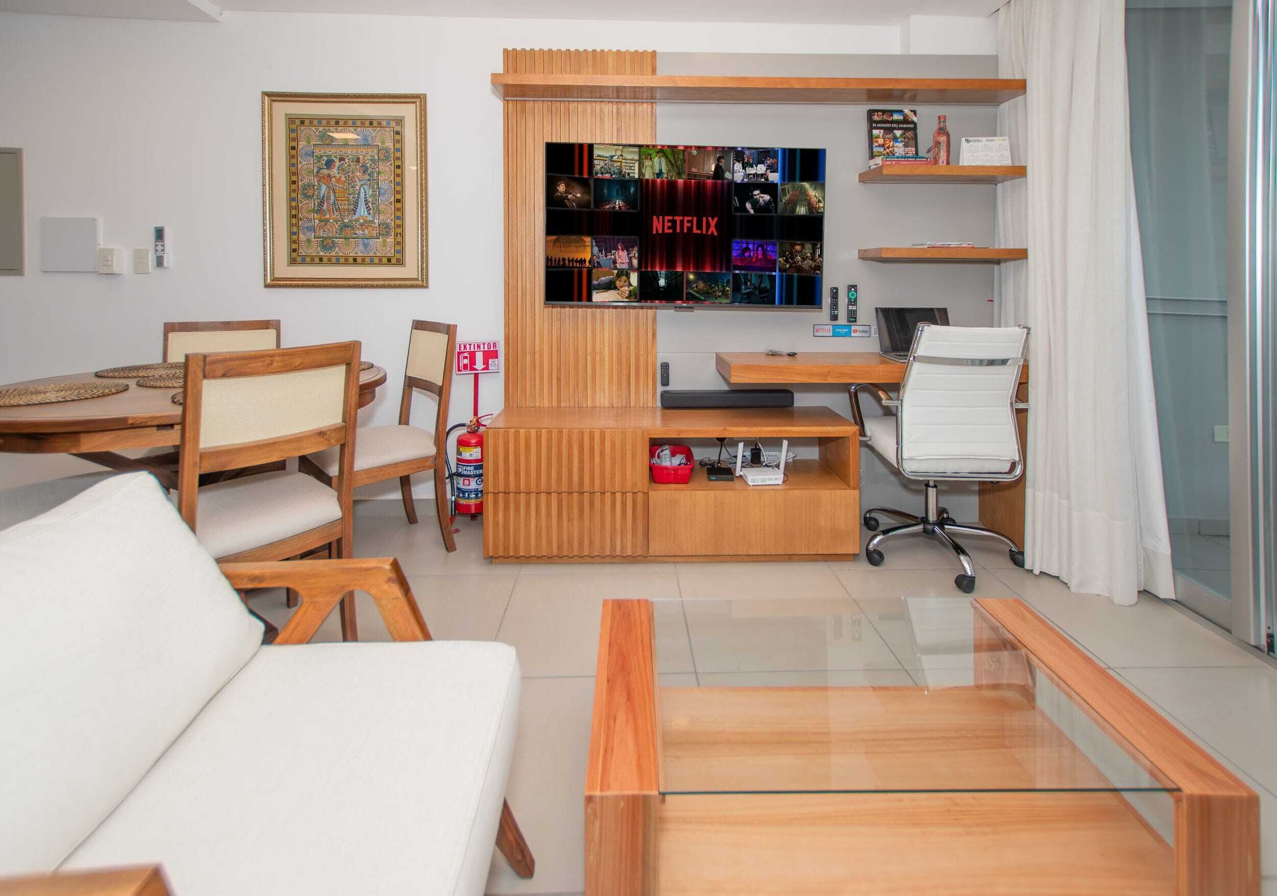 Apartemen, pemandangan kota | Interior