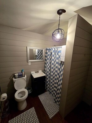 Bathroom - Safari Tent Glamping with Firepit & Forest Deck in Voluntown, Connecticut (Voluntown)