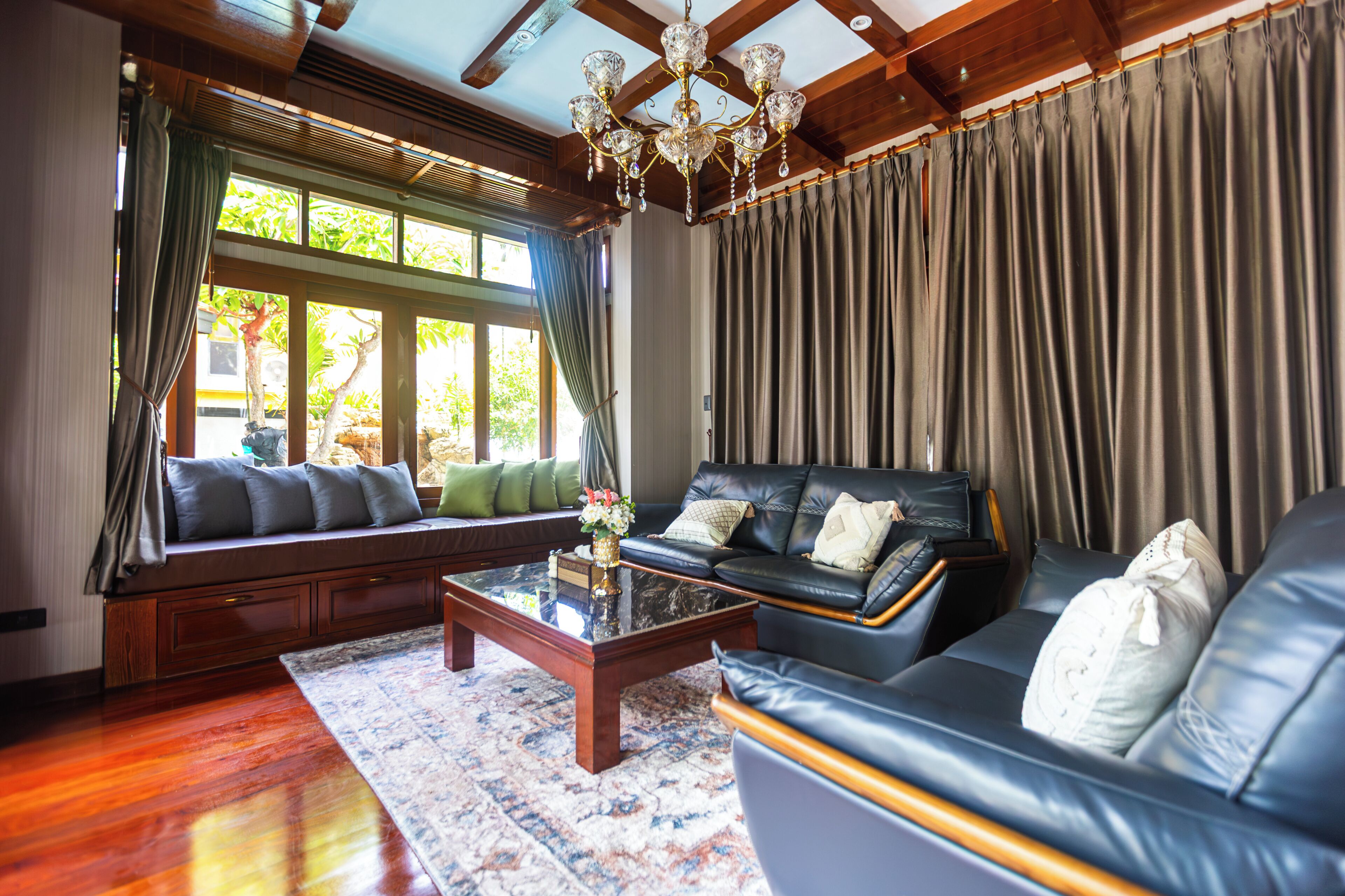 Villa – exclusive, 4 soverom, privat basseng, sjøutsikt | Oppholdsområde