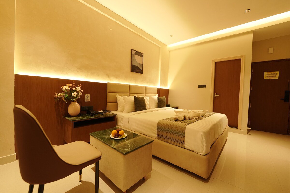 Blackout drapes, iron/ironing board (on request), WiFi (free)
