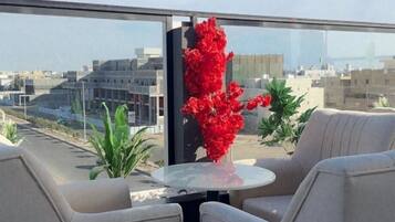 Outdoor banquet area
