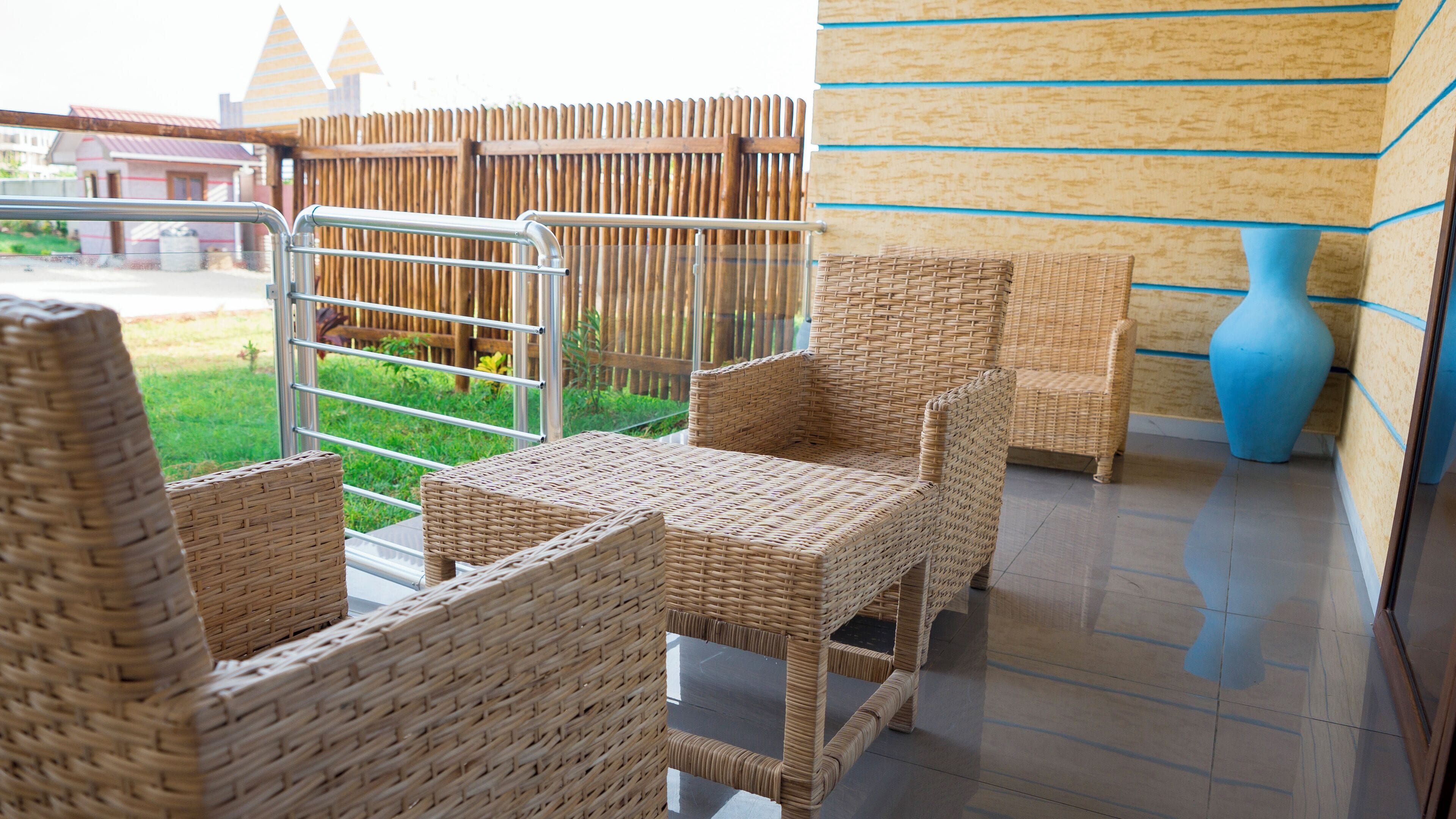 Family Quadruple Room, Pool View | Terrace/patio
