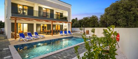 A heated pool