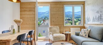 La Tanière – Apartamento familiar con vistas a la montaña, centro a pie, esquí y naturaleza