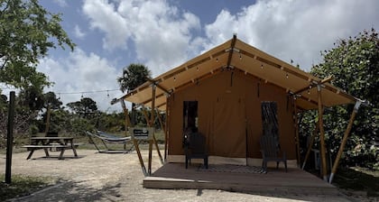 Spacious Deluxe Safari Tent with Large Outdoor Area in Hobe Sound, Florida