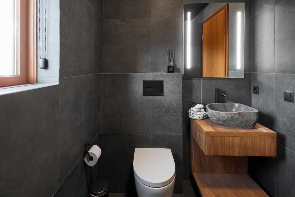 Superior-Doppel- oder -Zweibettzimmer, Bergblick | Badezimmer