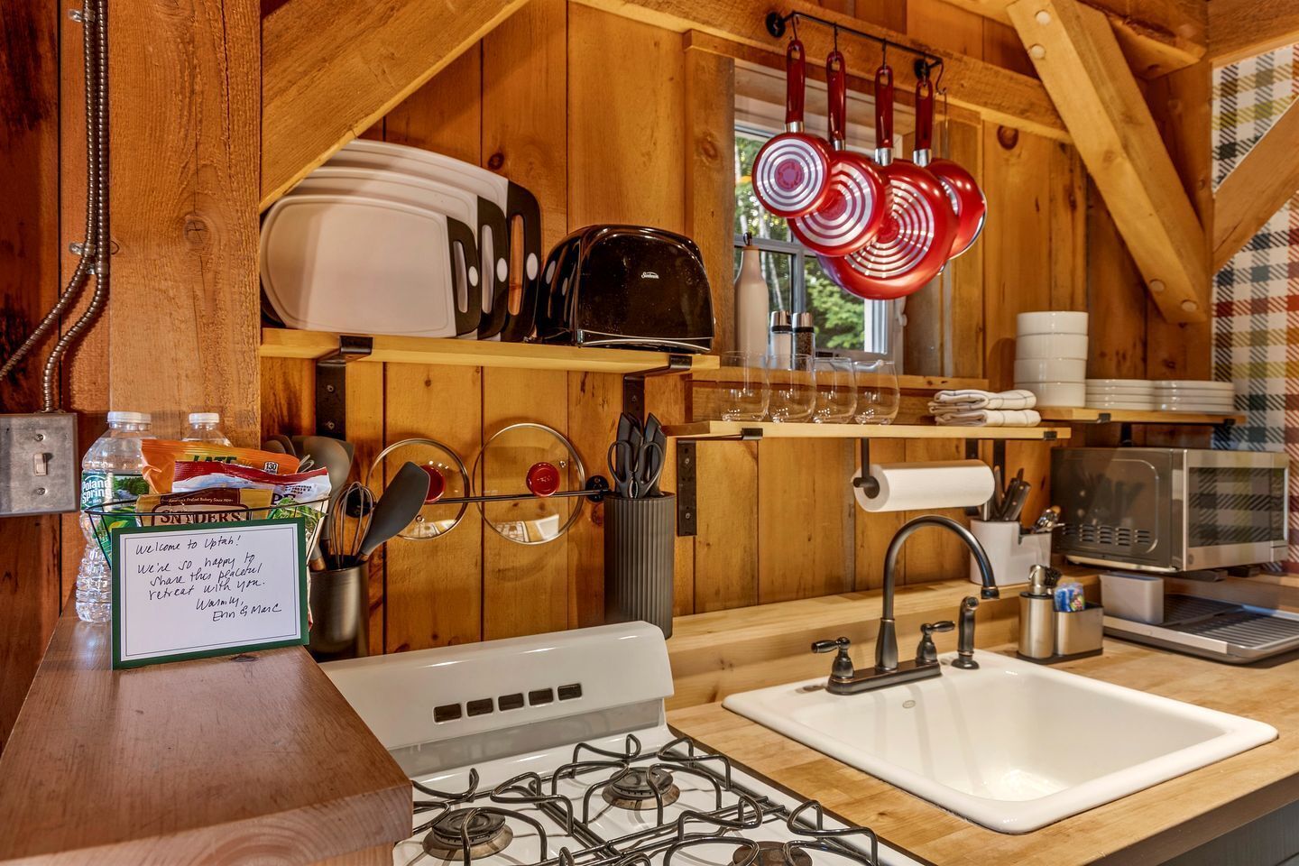 Coffee/tea maker, microwave, oven, stovetop