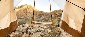 Desert Glamping Safari Tent Near Eldorado Canyon, Nevada