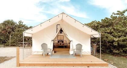 Luxurious Safari Tent with Hammocks and Fire Pit Near Jonathan Dickinson State Park in Hobe Sound, FL