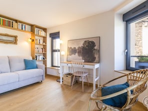 Living area - Charming three-level house - 2 guests (Portbail)