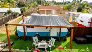 Unclassified image, 2 of 46, button - Vintage-Inspired Retro RV with Flamingo Theme Near Coast & Hiking Trails, El Cajon CA (El Cajon)