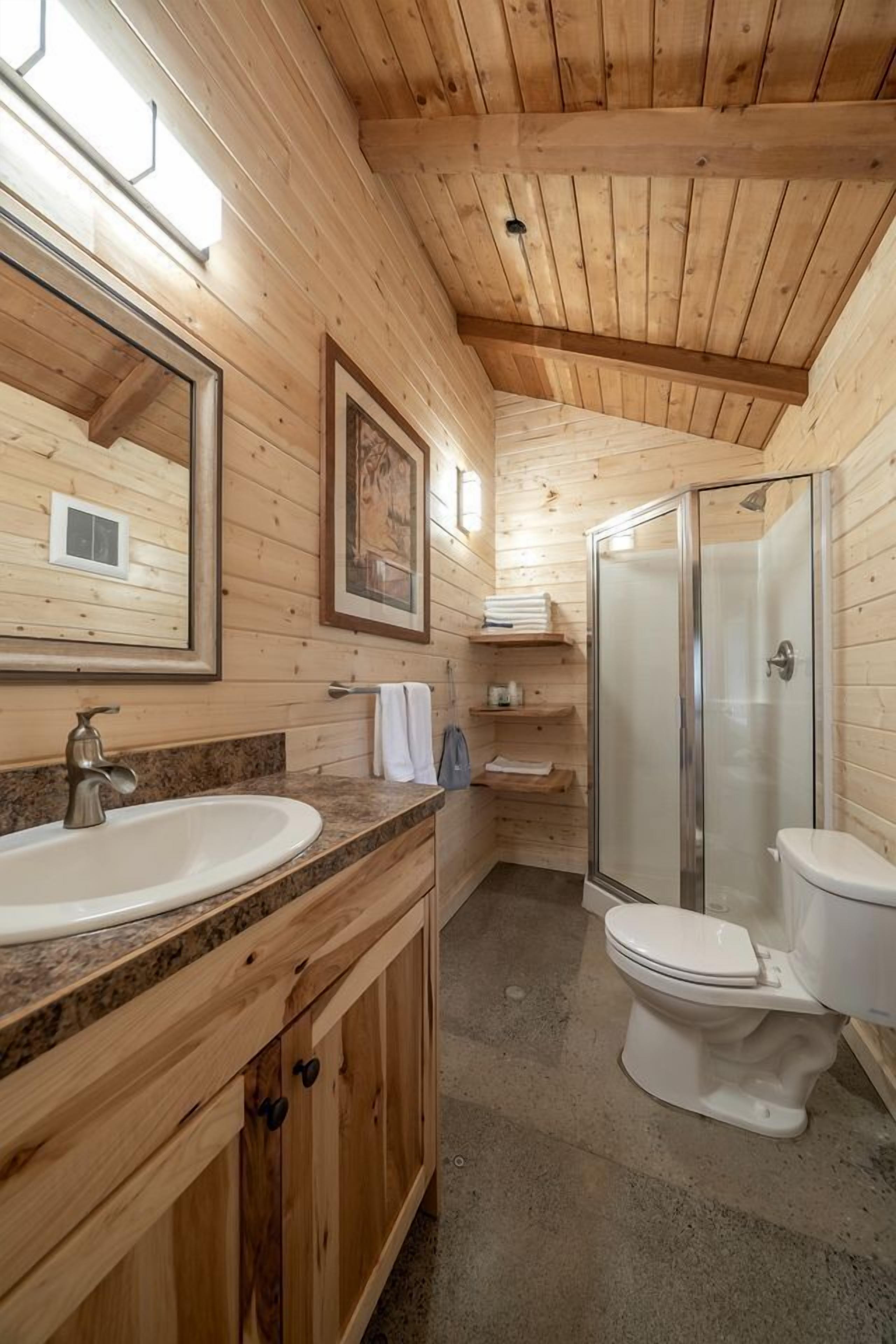 Towels, soap, shampoo, toilet paper
