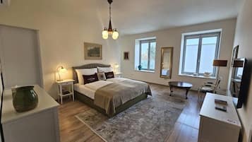 Deluxe-Apartment | Verdunkelungsvorhänge, kostenloses WLAN, Rollstuhlgeeignet