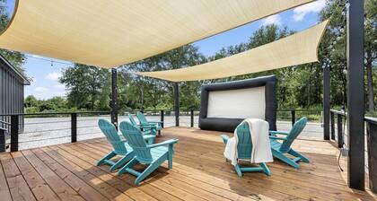 Family-Friendly Tiny Home Resort with Pool, Goats & Pond in Hempstead near Houston