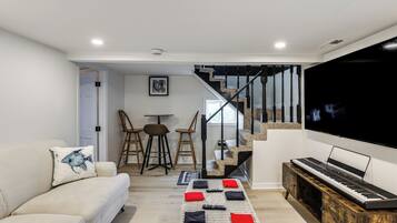 TV, books, video library