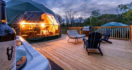 Geodesic Dome Retreat with Hot Tub & Fire Pit in Bluefield, West Virginia