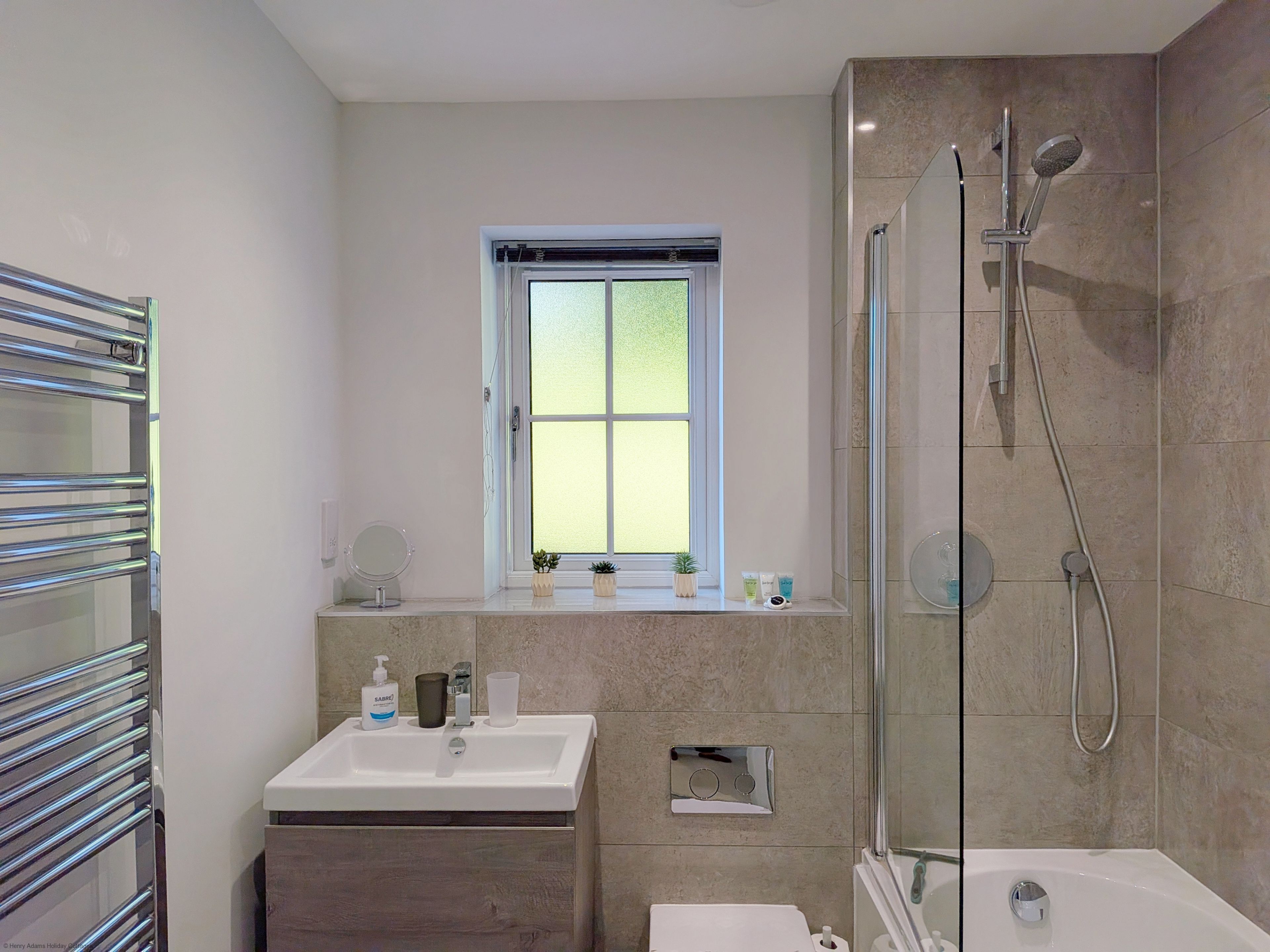 Shower, hair dryer